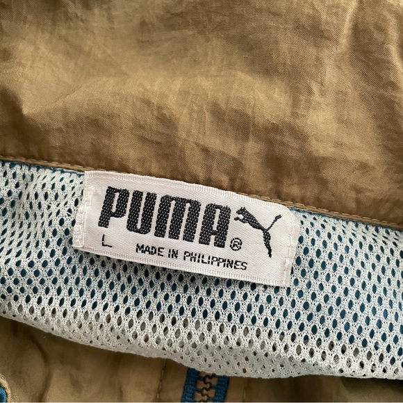 Vintage Puma Windbreaker Jacket Blue Retro Mens Size Large - Picture 8 of 8